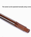 Close-up of a reamer from the 7 Piece 1 To 50 Taper Pin Hand Reamer Set For Precision Metalworking, 3mm To 12mm Diameters.