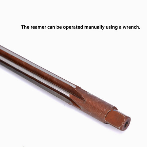Close-up of a reamer from the 7 Piece 1 To 50 Taper Pin Hand Reamer Set For Precision Metalworking, 3mm To 12mm Diameters.
