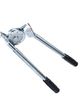 Manual aluminum half inch pipe tube bender for copper plumbing, heavy-duty carbon steel, 0-180 degree adjustment, UK tool.