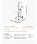 Diagram of Material Lift Winch Stacker For Warehouse Use 400 Lb Capacity Pallet Truck Dolly 51.1 Inch Max Lift Height.