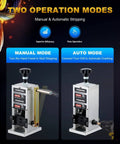 Manual Wire Stripper Machine For Scrap Wires 0.06 To 1 Inch And 1.5 To 25 Mm Range, showing manual and auto modes