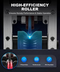 Manual Wire Stripper Machine with high-efficiency roller for scrap wires, showcasing nonslip performance and V-shaped roller detail.