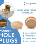 Maple Wood Hole Plugs Half Inch Pack of 100 Mushroom Top Screw Hole Plugs For Furniture Finishing Easy Fit And Clean Look
