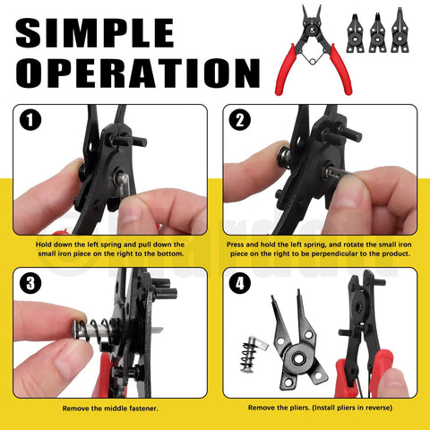 Step-by-step use of All In One Retaining Rings Kit With 312 Pieces 21 C Clip Sizes 4Mm To 28Mm And 10 E Clip Sizes 1.5Mm To 10Mm by Mardatt
