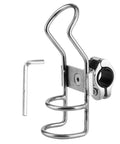 Stainless steel fishing rod holder for boats with 360° adjustable rail clamp and locking mechanism