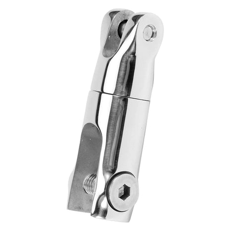 Stainless steel anchor swivel connector for 6–8mm boat chain, marine-grade 316 with chrome finish