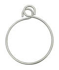 Front view of marine-grade stainless steel anchor ring replacement, round retrieval ring with small top loop.