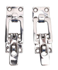 Boat anti-rattle latch clamps, stainless steel, 2-pack with padlock holes, front view
