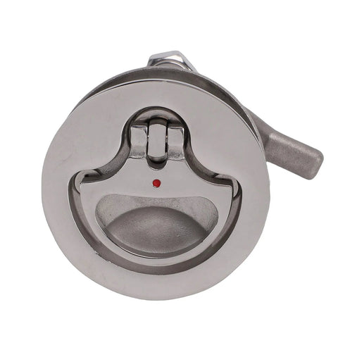 Fabater boat cam latch, adjustable 1.25–2.75 in, 316 stainless steel, flush mount with back plate and red dot