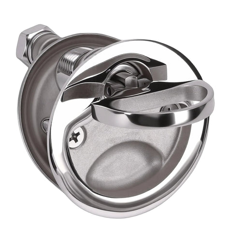 UPALDHOU boat cam latch, marine-grade 316 stainless steel with red dot indicator, front view