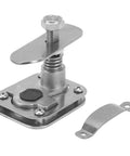 Front view of rustproof stainless steel square cam latch with T-handle for marine hatch doors