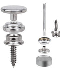 Dope Canvas Snap Kit With Marine Grade Stainless Steel Snaps And Screws 150 Piece Set components close-up view