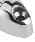 Stainless steel Bimini top deck hinge for boats; 180-degree rotating marine hardware.