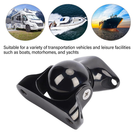Luocute marine magnetic door stopper, black finish, 316 marine-grade stainless steel for boats and motorhomes
