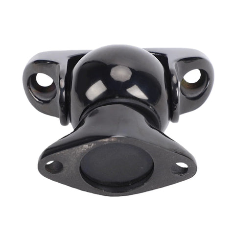 Luocute Marine Magnetic Door Stopper, black 316 stainless steel door catch with mounting flange and two screw holes