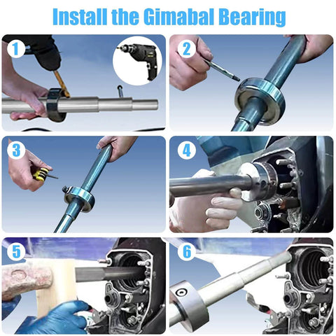 Installation steps for Mercruiser Engine Alignment Tool And Gimbal Bearing Puller Set For Alpha, Bravo, OMC, Volvo.
