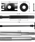Mercruiser Engine Alignment Tool And Gimbal Bearing Puller Set For Alpha, Alpha One, MR, Bravo, OMC, And Volvo, showing parts dimensions