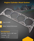 5.7L Engine Head Gasket Set With RTV Silicone Gasket Maker For Mercruiser Volvo Penta Crusader GM Marine V8 Motors visible on display