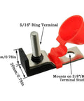 Beefed Up Terminal Fuse Block For Marine And Vehicle Use, 250A Battery Fuse Holder, 5/16 inch ring terminal, M10 stud mount.