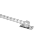 Side view of marine-grade 304 stainless steel telescoping window/door adjuster with mounting plate