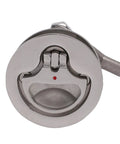 Boat cam latch, round stainless steel hatch latch with red indicator dot and adjustable arm