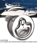 Hamwesh Boat Cam Latch, 316 stainless steel, red indicator, mounting screws; fits 0.5–1 in