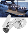 Marine-grade 316 stainless steel door stopper catch set; spring-loaded 90° boat door holder.