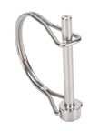 Two-pack marine-grade 316 stainless steel safety coupler pins with wire loop, 6.3x50mm.
