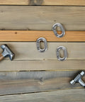 NUOBESTY 3-pack 8mm stainless steel quick link connectors, front view, marine grade 316, weatherproof