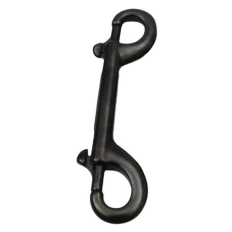 FytStycale 115mm black double-ended hook, marine-grade stainless steel for dog bucket and garage