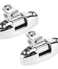 Pair of stainless steel Bimini top deck hinges, 180-degree rotating marine-grade hardware