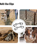 Marine Grade 4 Inch Double Ended Clips Bolt Snaps With SS316 Spring Stainless Steel for versatile use on dogs, keys, chains, and horses.