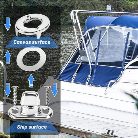 KaiYeA stainless steel twist-lock fasteners set with screws and washers for canvas boats (30 sets)