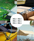 Roller Tensioner Kit For Easy Secure Tying With Six Pack Paracord Adjusters And Rope Tightening Tool With Locking Buckle Ideal For Camping