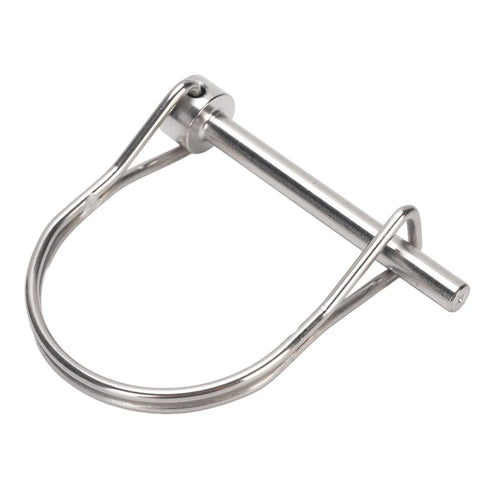 2-pack safety coupler pins with wire loop, marine-grade 316 stainless steel, 6.3x50mm