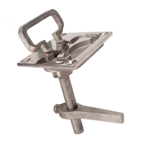 Boat cam latch flush pull with lift handle in 316 stainless steel for yacht hatches, 67x79mm