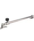 Side view of stainless steel boat hatch window adjuster with black knob; 248–432 mm adjustable telescoping hatch support.