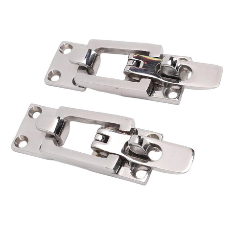 TIKATARER boat anti-rattle latch, 316 stainless steel marine hatch clamp, center tension cam, pair