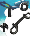 Double-ended black hook, 115 mm, marine-grade stainless steel, Amazon Tools.