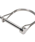 Safety coupler pin, 316 stainless steel marine-grade with wire loop