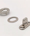 KaiYeA marine twist lock fastener set; three metal parts: eyelet ring, washer, and base plate with stud