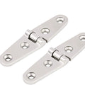 Marine hatch hinge pair, 316 stainless steel, mirror-polished finish