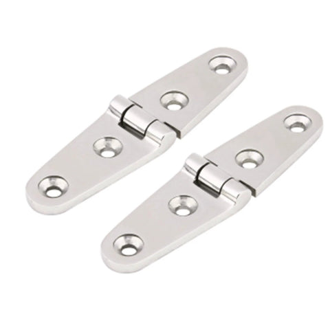 Marine hatch hinge pair, 316 stainless steel, mirror-polished finish