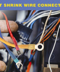 Marine Grade Heat Shrink Wire Connectors Kit with 520 pieces for 16 14, 22 16, 12 10 gauge crimp insulated connectors in use.