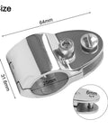 Bimini top hinged jaw slide rail mount, marine-grade 316 stainless steel, side view with 25mm bore and 64mm length