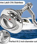 Boat Hatch Latch Pull Stainless Steel 316 Marine Grade Flush Cam Latch With Plate Heavy Duty Corrosion Resistant