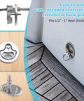 Marine grade 316 stainless steel cam latch with back plate and adjustable arm delivers secure, flush hatch access.