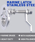 Marine Grade Stainless Steel Boat Cam Latch With Flush Pull Handle And Reinforced Back Plate For Strength
