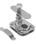 Front view of SparkFeng square cam latch with T-handle; stainless steel marine hatch latch for yacht doors.