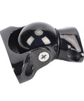 Front view of Luocute marine magnetic door stopper with ball magnet in black-coated marine-grade stainless steel
